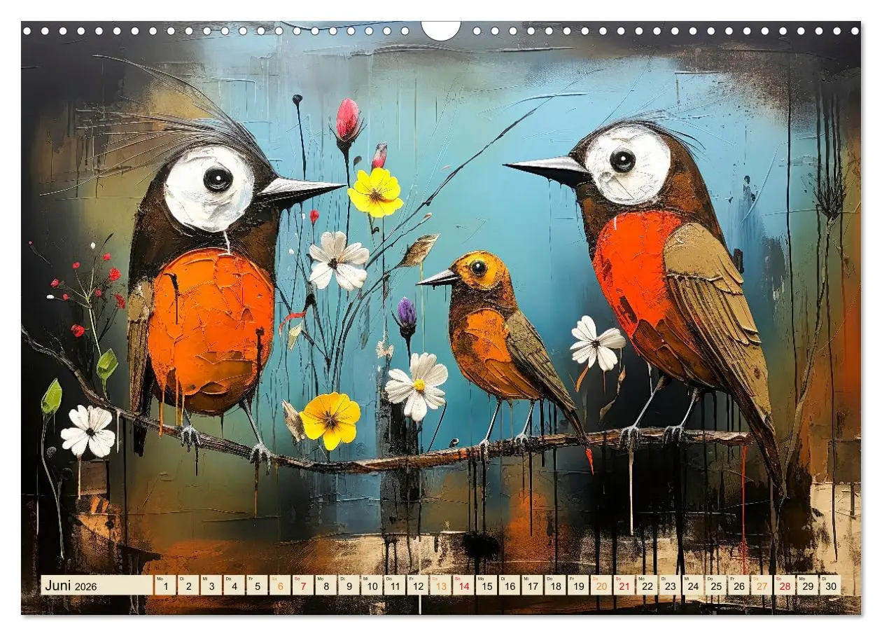 Bild: 9783457474211 | Vögel - ein schöner Tag (Wandkalender 2026 DIN A3 quer), CALVENDO...
