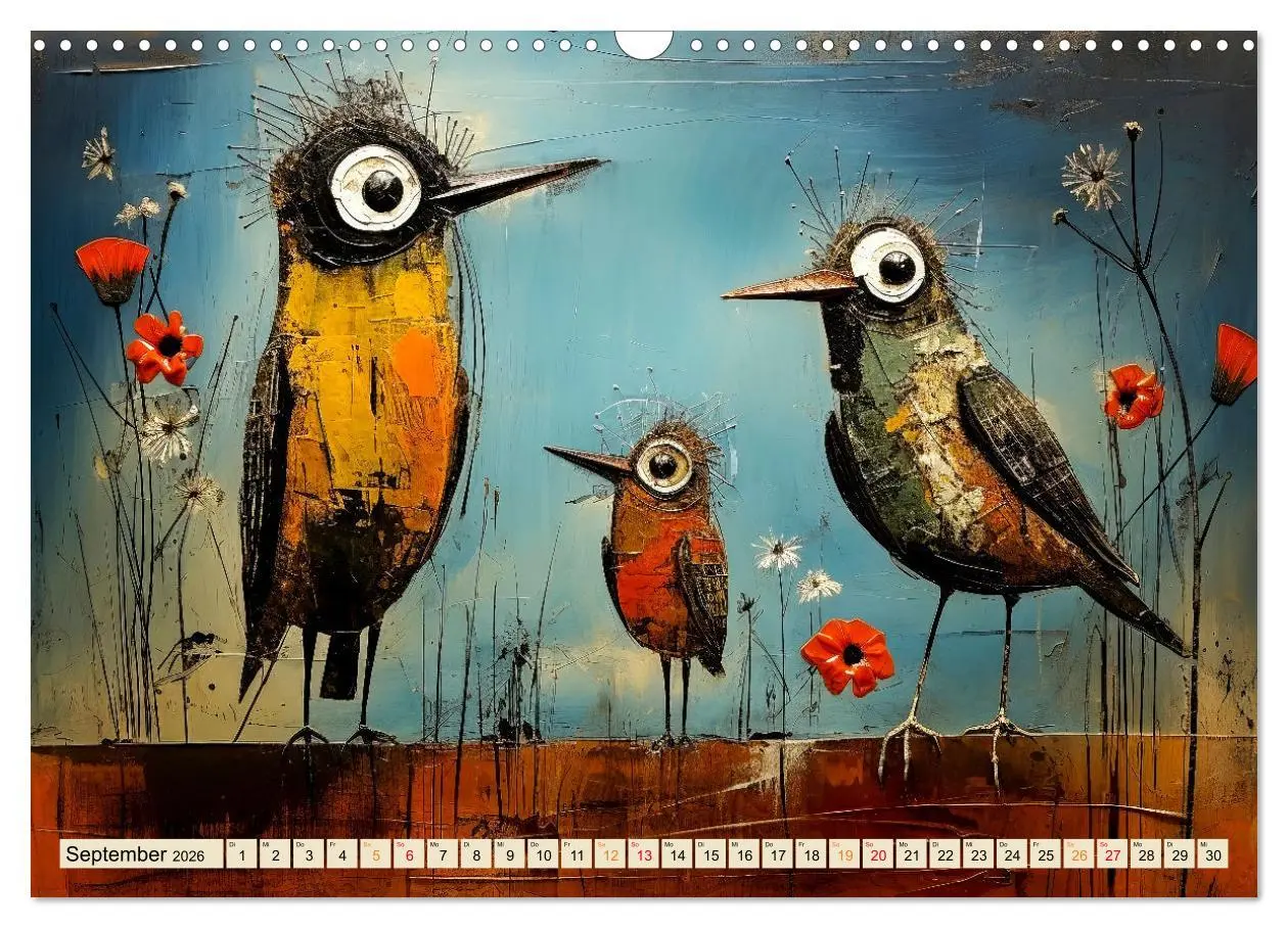 Bild: 9783457474211 | Vögel - ein schöner Tag (Wandkalender 2026 DIN A3 quer), CALVENDO...