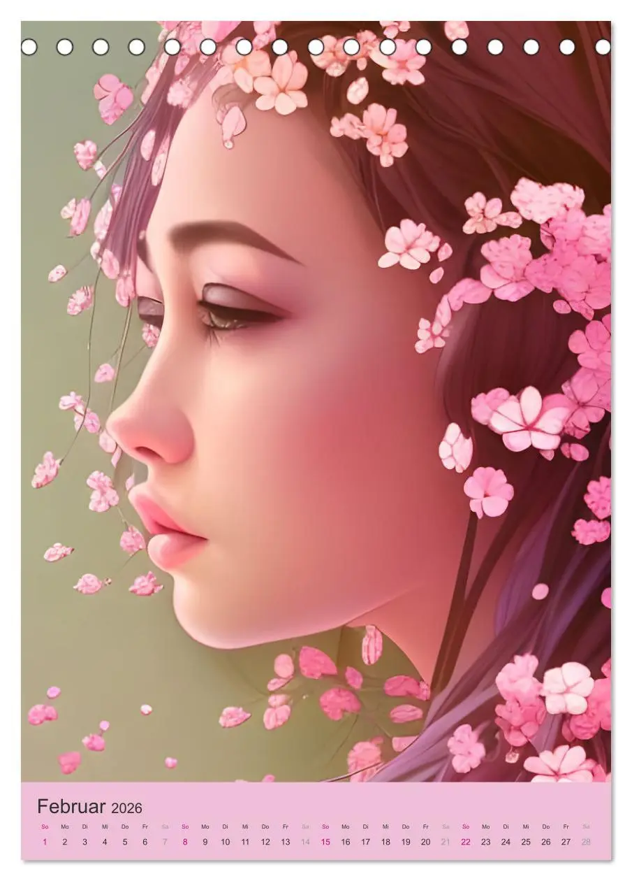 Bild: 9783516324211 | Japanische Kirschblüten - Portraits zum Träumen (Tischkalender 2026...