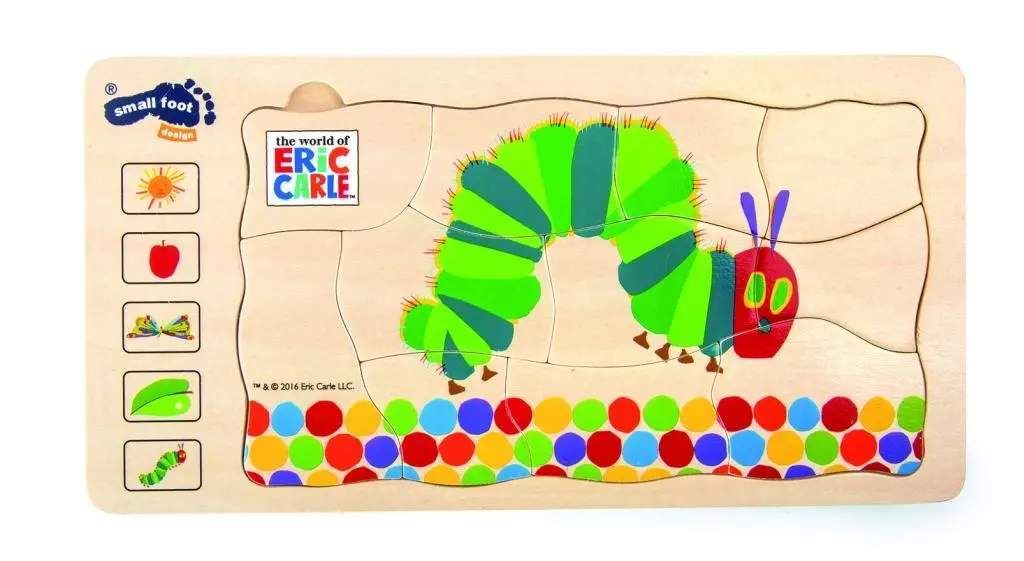 Cover: 4020972104311 | Raupe Nimmersatt Schichtenpuzzle | small foot | Spiel | 10431 | 2016