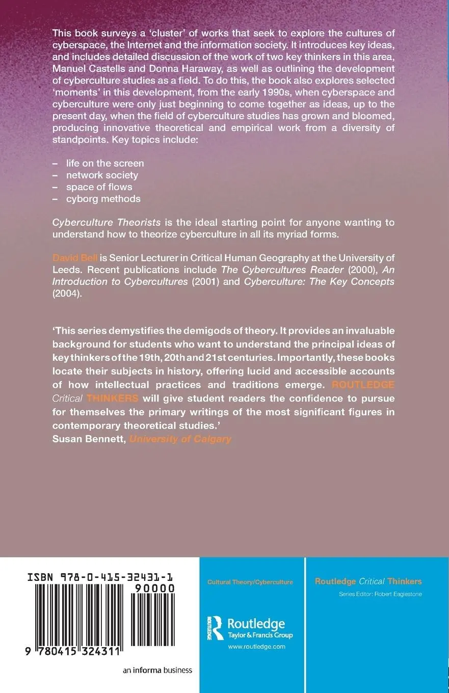 Rückseite: 9780415324311 | Cyberculture Theorists | Manuel Castells and Donna Haraway | Bell