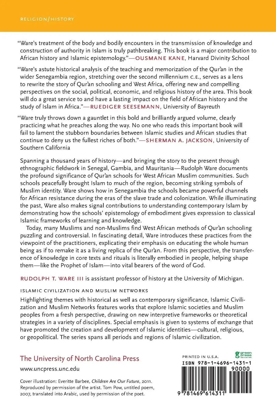 Rückseite: 9781469614311 | The Walking Qur'an | Rudolph T. III Ware | Taschenbuch | Englisch