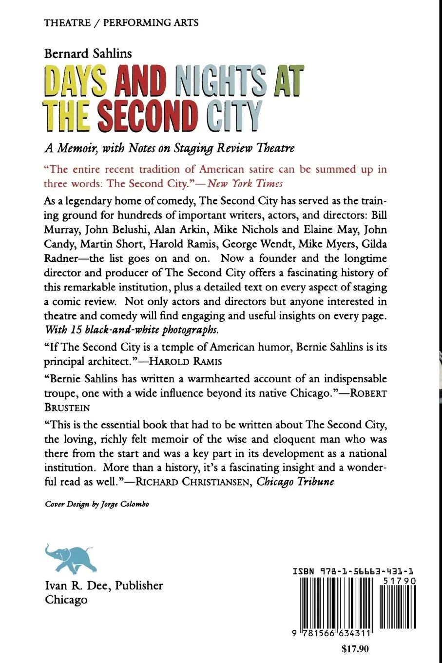 Rückseite: 9781566634311 | Days and Nights at The Second City | Bernard Sahlins | Taschenbuch