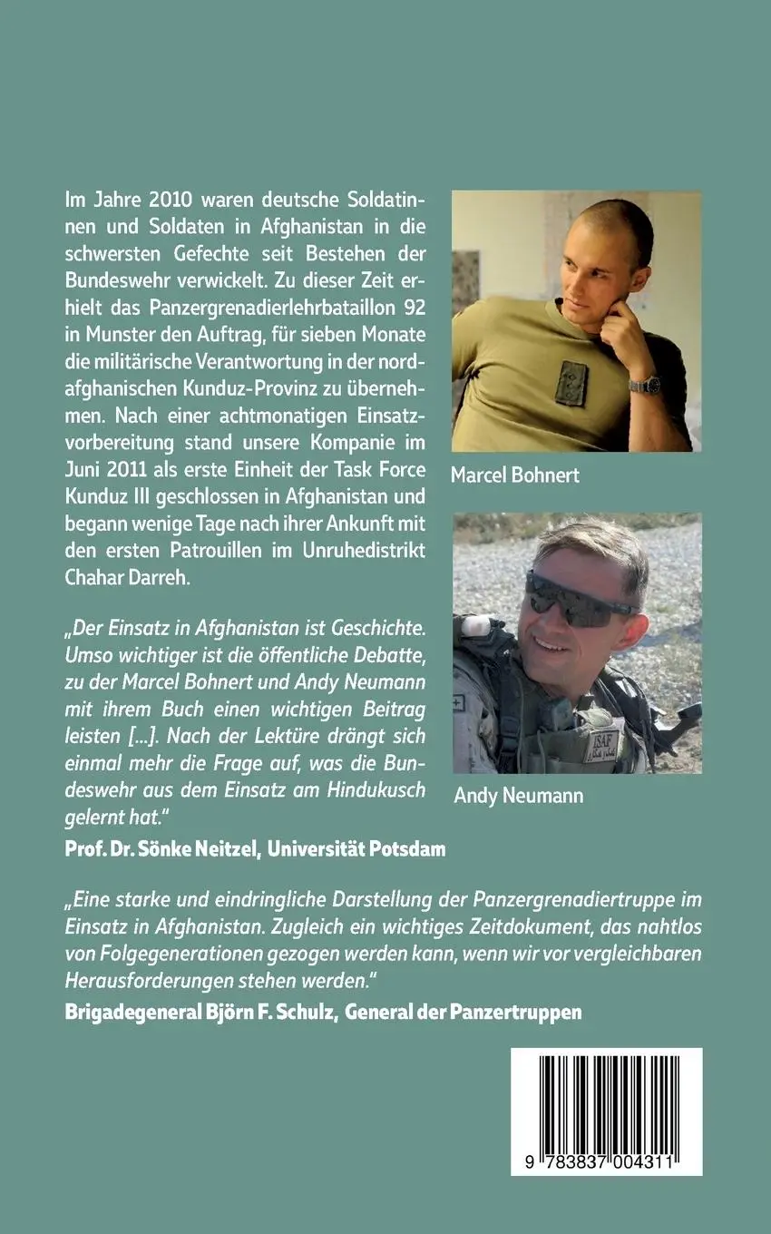 Rückseite: 9783837004311 | Deutsche Panzergrenadiere im Kampfeinsatz in Afghanistan | Taschenbuch
