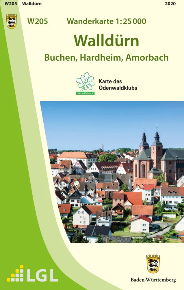 Cover: 9783863984311 | W205 Wanderkarte 1:25 000 Walldürn | Buchen, Hardheim, Amorbach | LGL