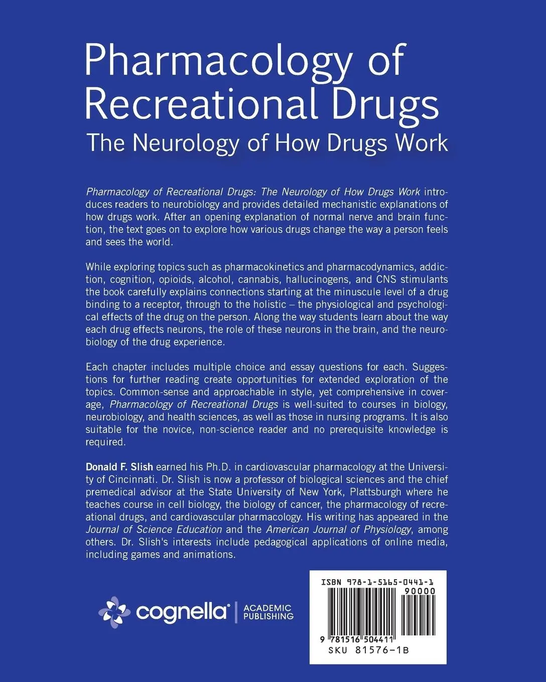 Rückseite: 9781516504411 | Pharmacology of Recreational Drugs | The Neurology of How Drugs Work