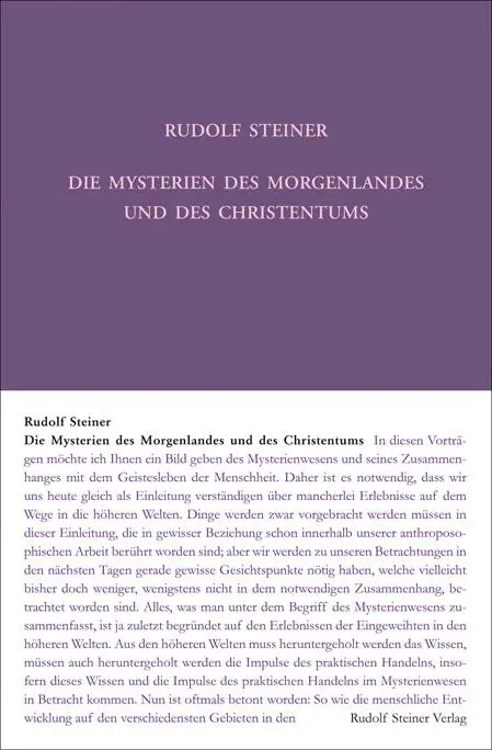 Cover: 9783727414411 | Die Mysterien des Morgenlandes und des Christentums | Rudolf Steiner