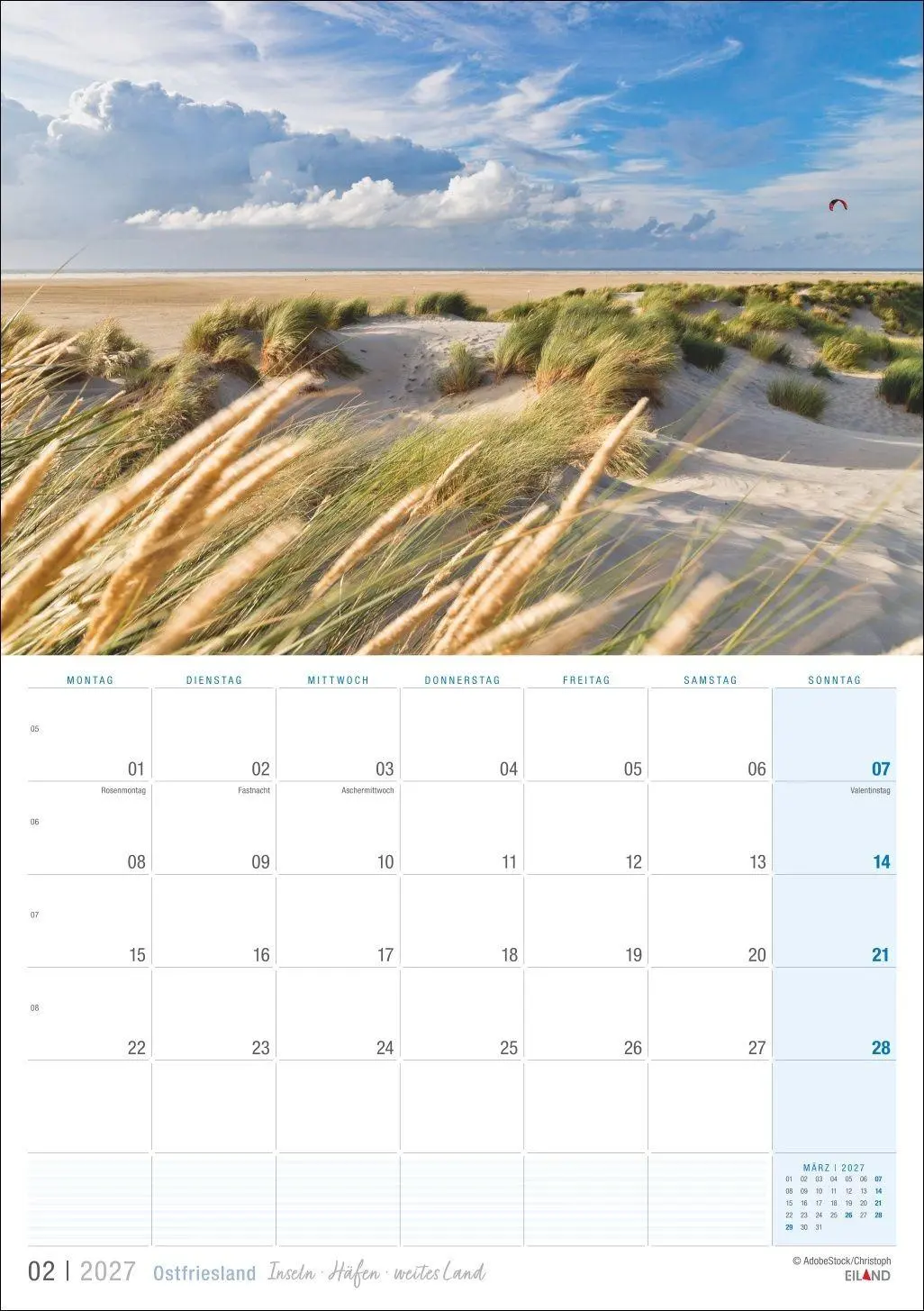 Bild: 9783964024411 | Ostfriesland Kalender 2027 - Inseln · Häfen · weites Land | Eiland