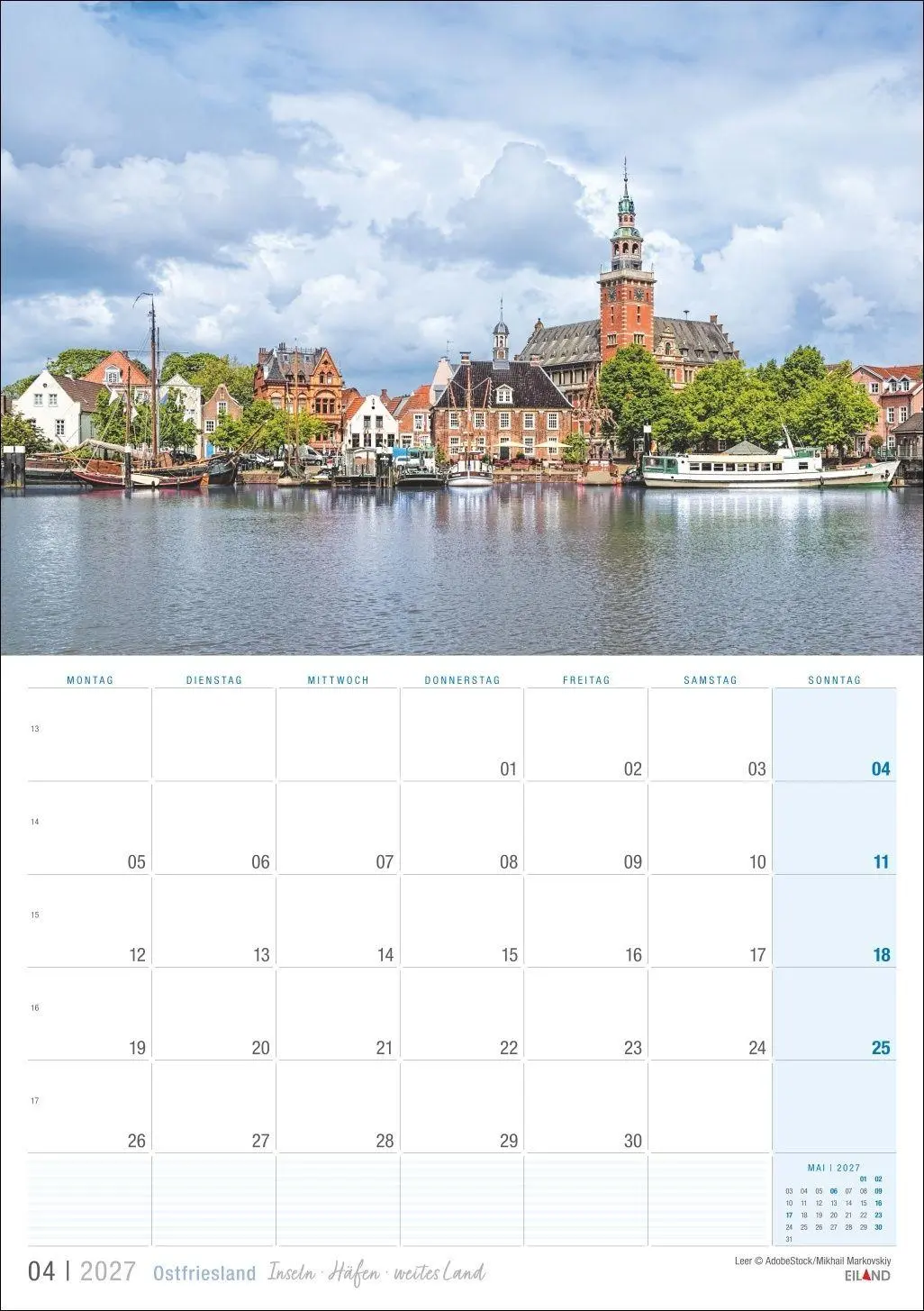 Bild: 9783964024411 | Ostfriesland Kalender 2027 - Inseln · Häfen · weites Land | Eiland