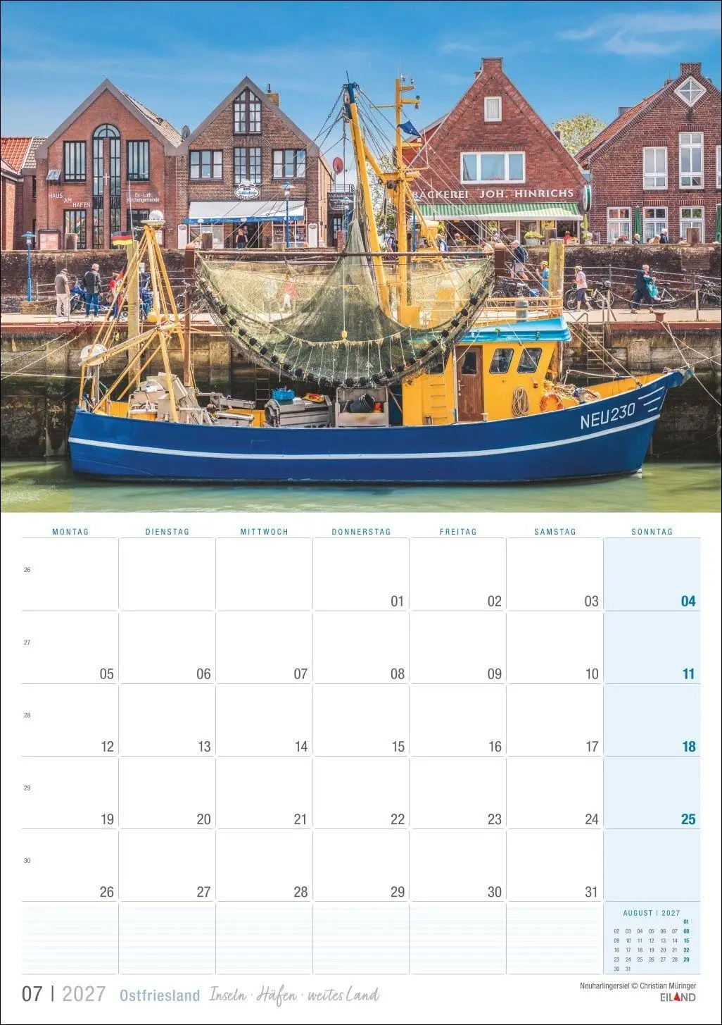 Bild: 9783964024411 | Ostfriesland Kalender 2027 - Inseln · Häfen · weites Land | Eiland