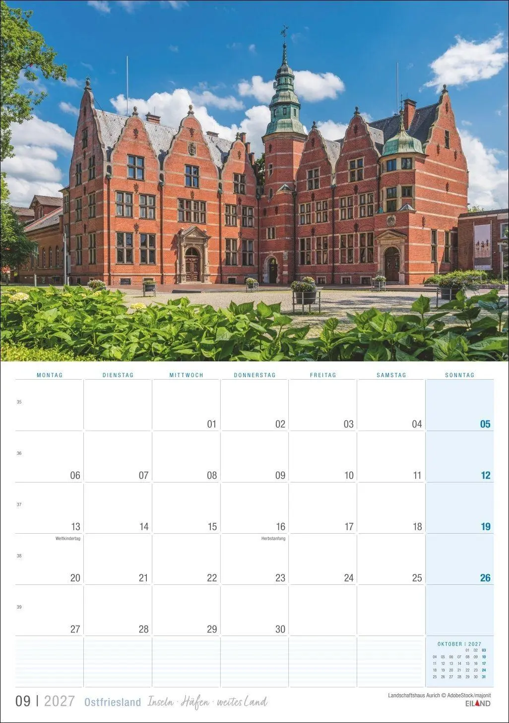 Bild: 9783964024411 | Ostfriesland Kalender 2027 - Inseln · Häfen · weites Land | Eiland