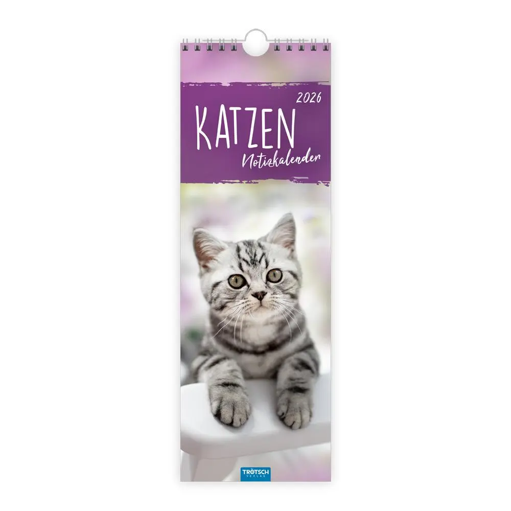 Cover: 9783988024411 | Trötsch Streifenkalender Katzen 2026 Notizkalender | KG | Kalender