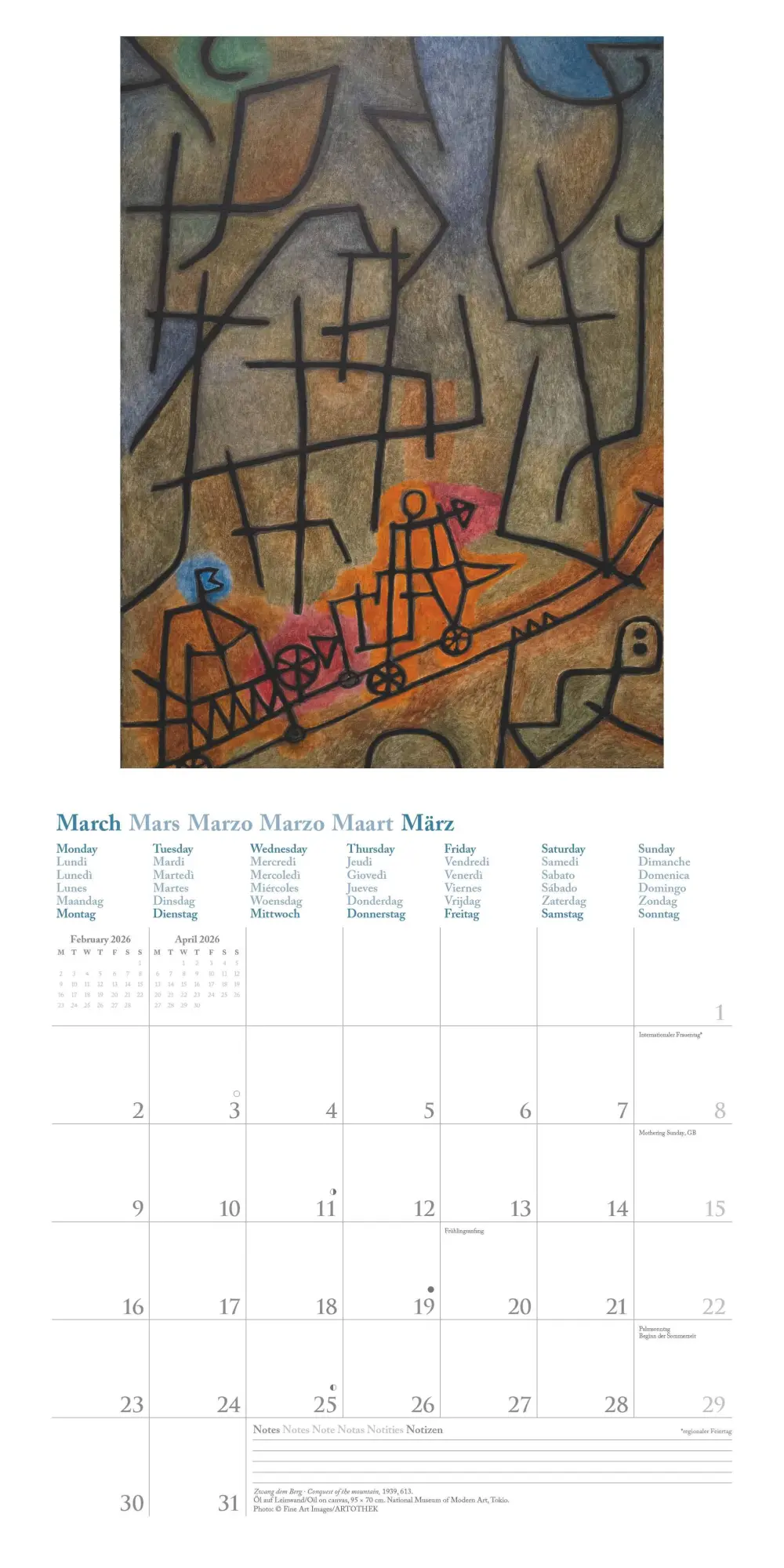 Bild: 4069095004511 | Paul Klee 2026 - Wand-Kalender - Broschüren-Kalender - 30x30 -...