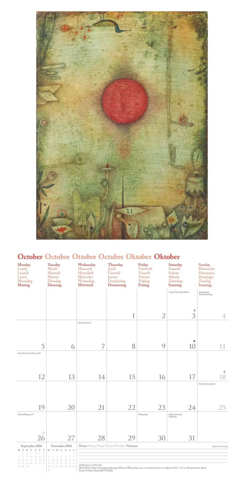 Bild: 4069095004511 | Paul Klee 2026 - Wand-Kalender - Broschüren-Kalender - 30x30 -...