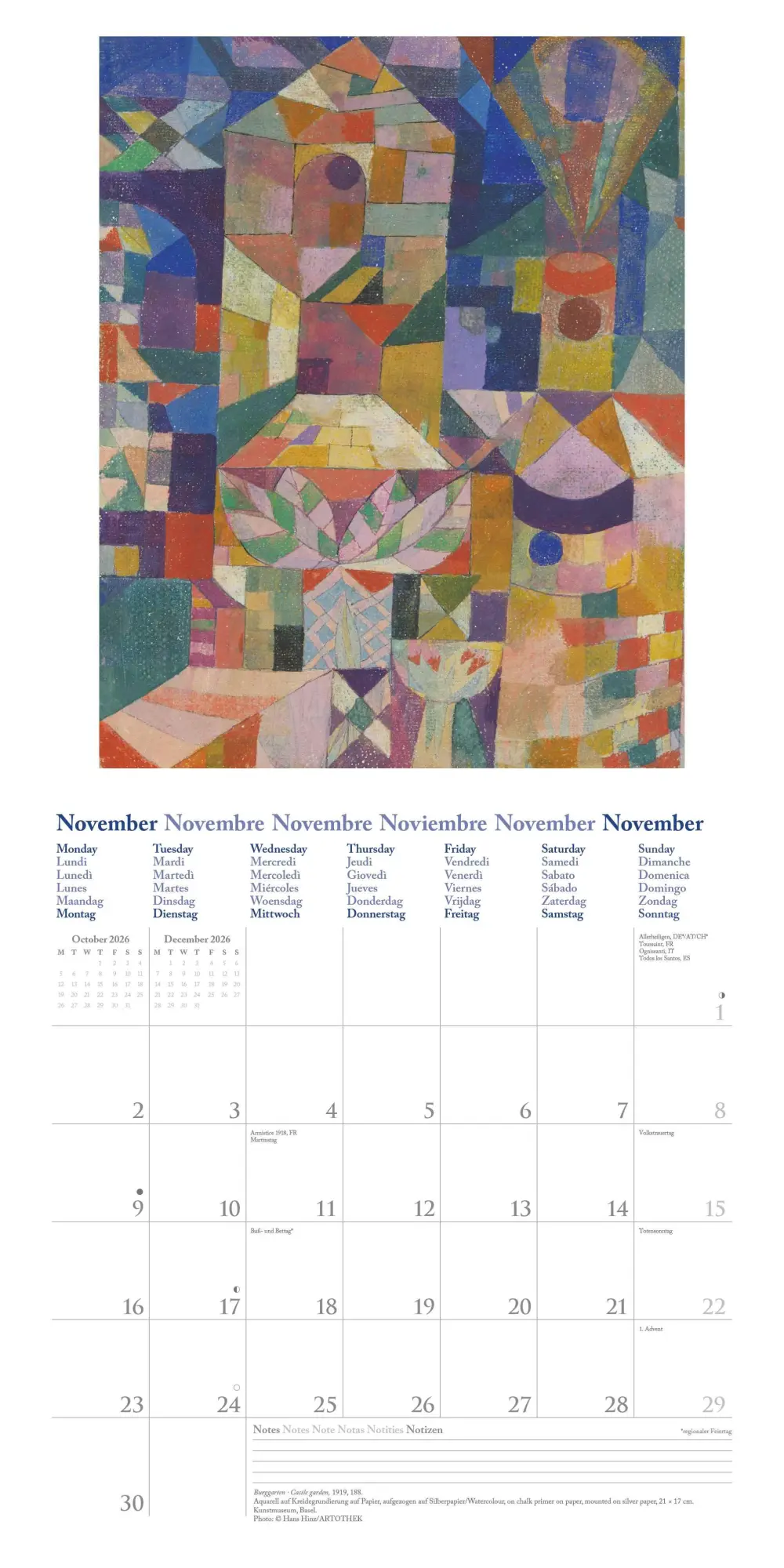 Bild: 4069095004511 | Paul Klee 2026 - Wand-Kalender - Broschüren-Kalender - 30x30 -...