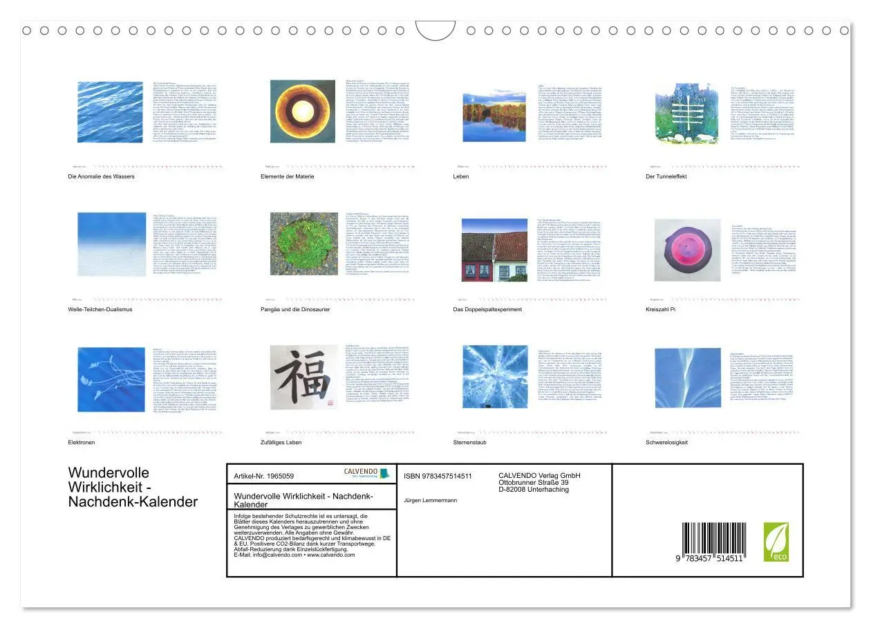 Bild: 9783457514511 | Wundervolle Wirklichkeit - Nachdenk-Kalender (Wandkalender 2026 DIN...