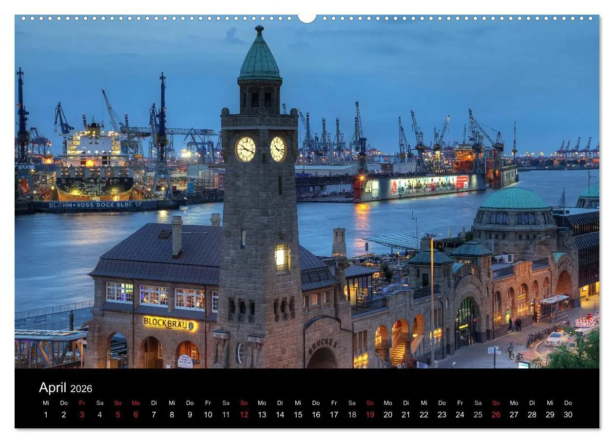 Bild: 9783516224511 | Hamburg (Wandkalender 2026 DIN A2 quer), CALVENDO Monatskalender