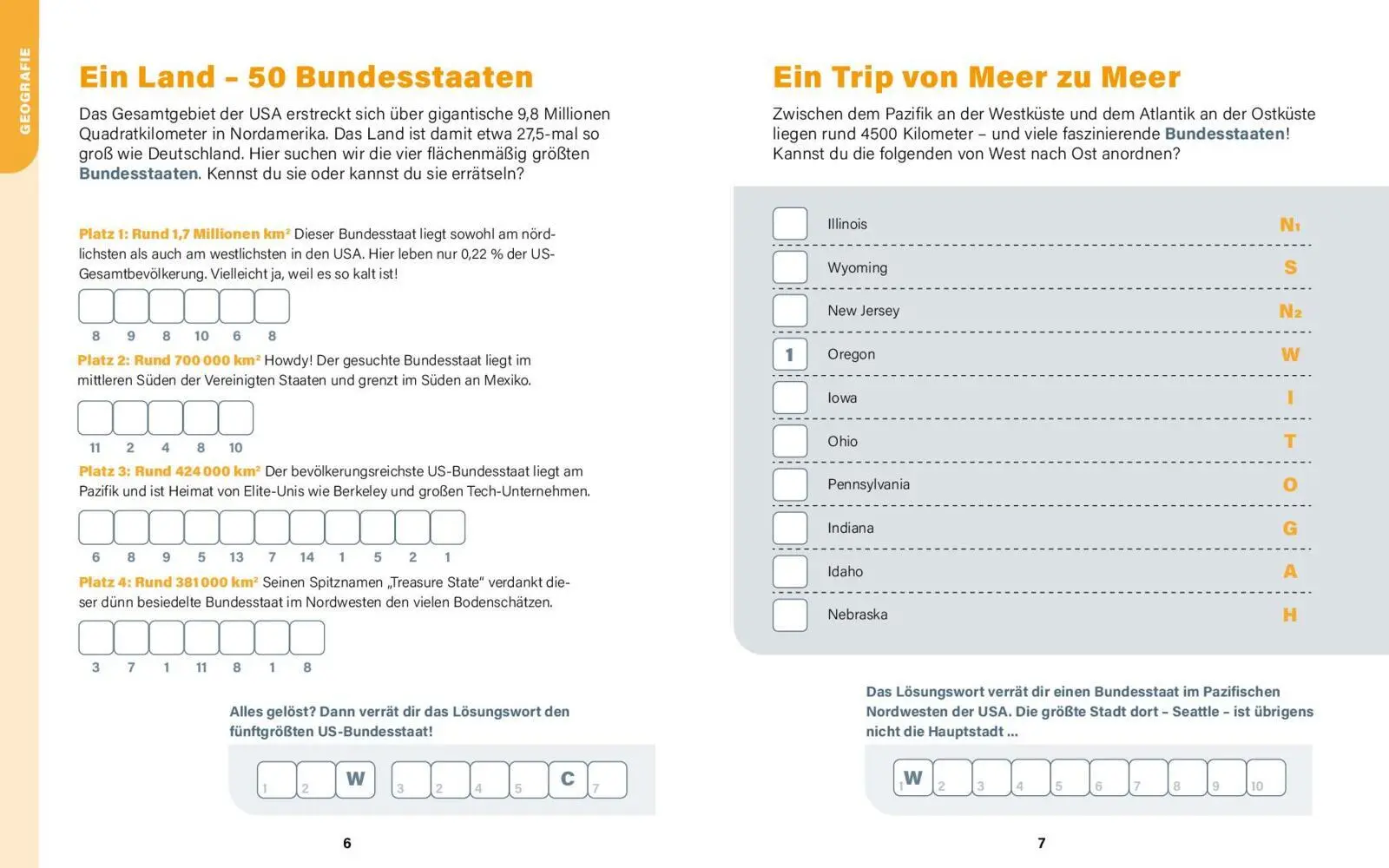Bild: 9783961284511 | USA I Wissen in Rätseln | Taschenbuch | Deutsch | 2025