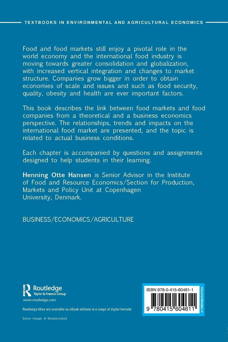 Rückseite: 9780415604611 | Food Economics | Industry and Markets | Henning O. Hansen | Buch