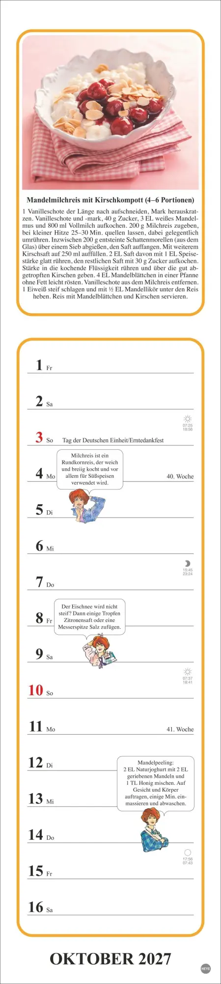 Bild: 9783756414611 | Tante Clara Küchenkalender 2027 | Kalender | Spiralbindung | 26 S.