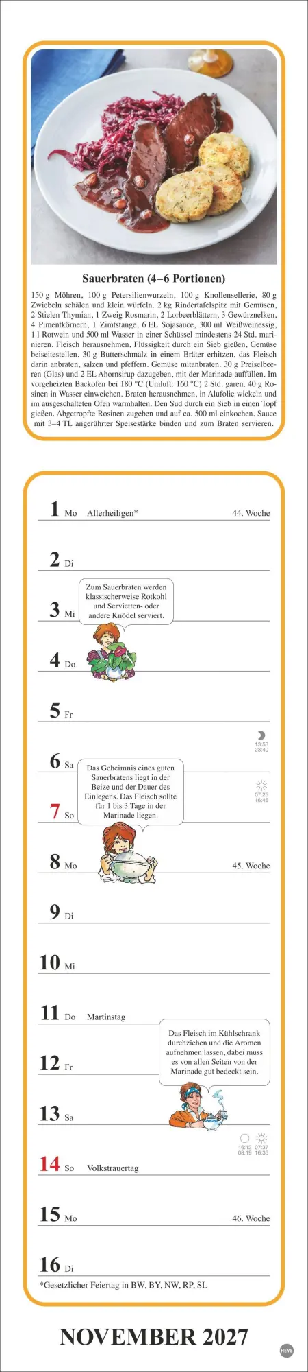 Bild: 9783756414611 | Tante Clara Küchenkalender 2027 | Kalender | Spiralbindung | 26 S.