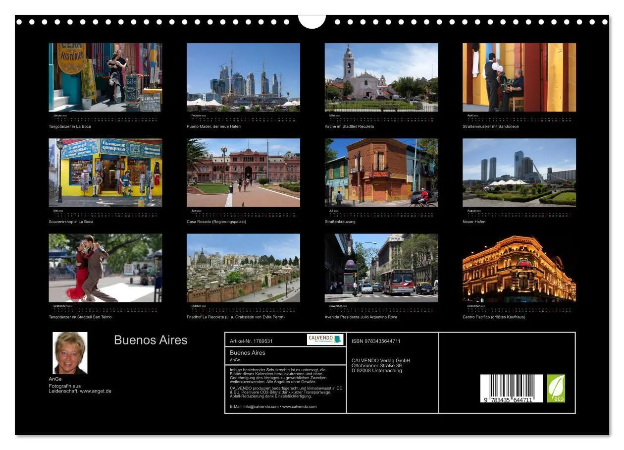 Bild: 9783435644711 | Buenos Aires (Wandkalender 2025 DIN A3 quer), CALVENDO Monatskalender