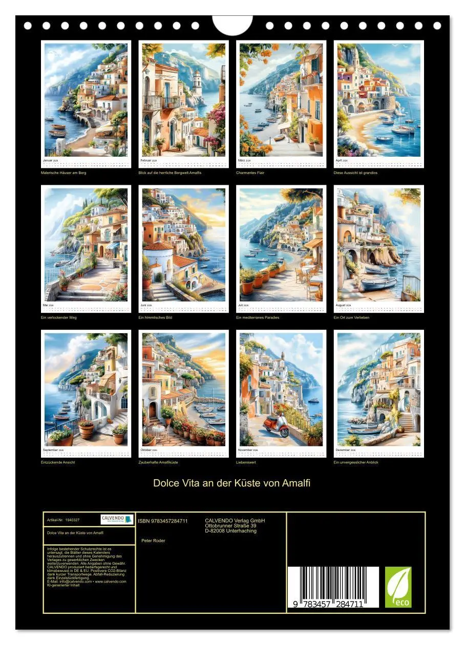 Bild: 9783457284711 | Dolce Vita an der Küste von Amalfi (Wandkalender 2026 DIN A4 hoch),...