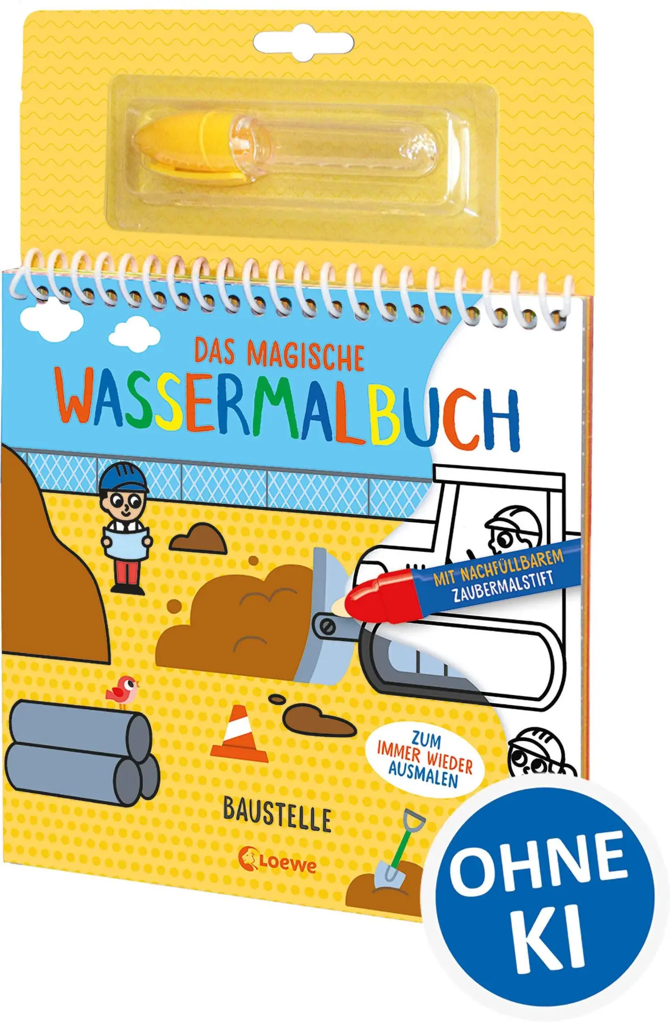 Cover: 9783743224711 | Das magische Wassermalbuch - Baustelle | Svenja Pidde | Taschenbuch