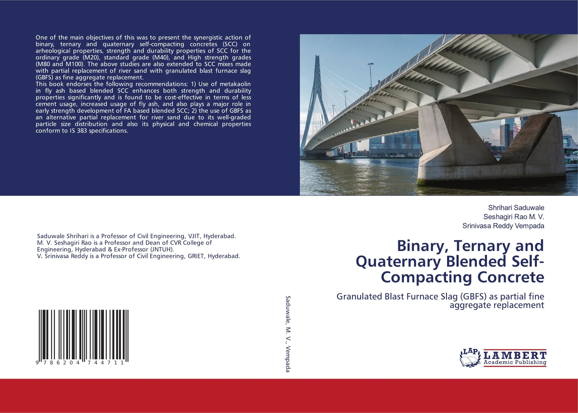 Cover: 9786204744711 | Binary, Ternary and Quaternary Blended Self-Compacting Concrete | Buch