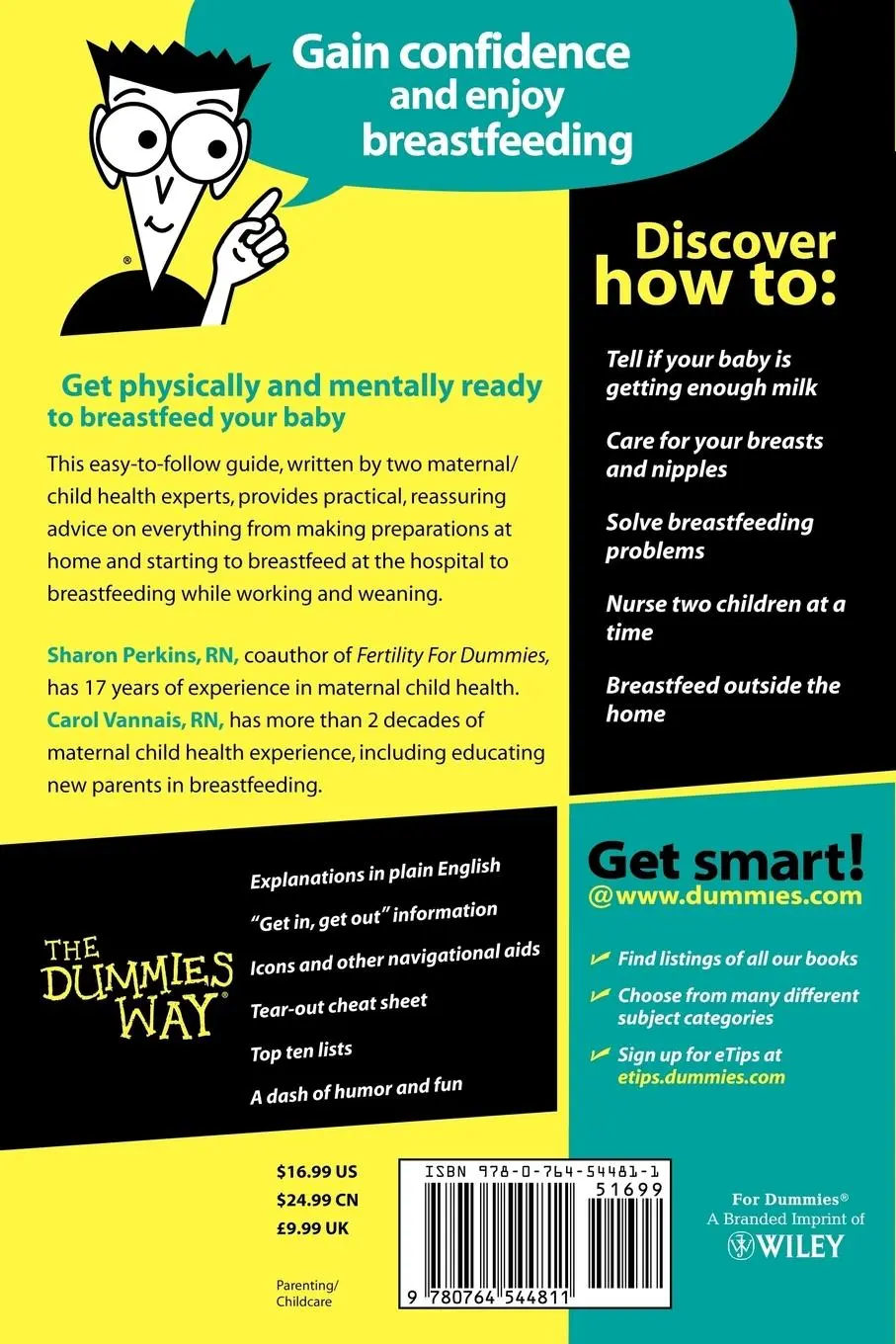Rückseite: 9780764544811 | Breastfeeding for Dummies | Sharon Perkins (u. a.) | Taschenbuch