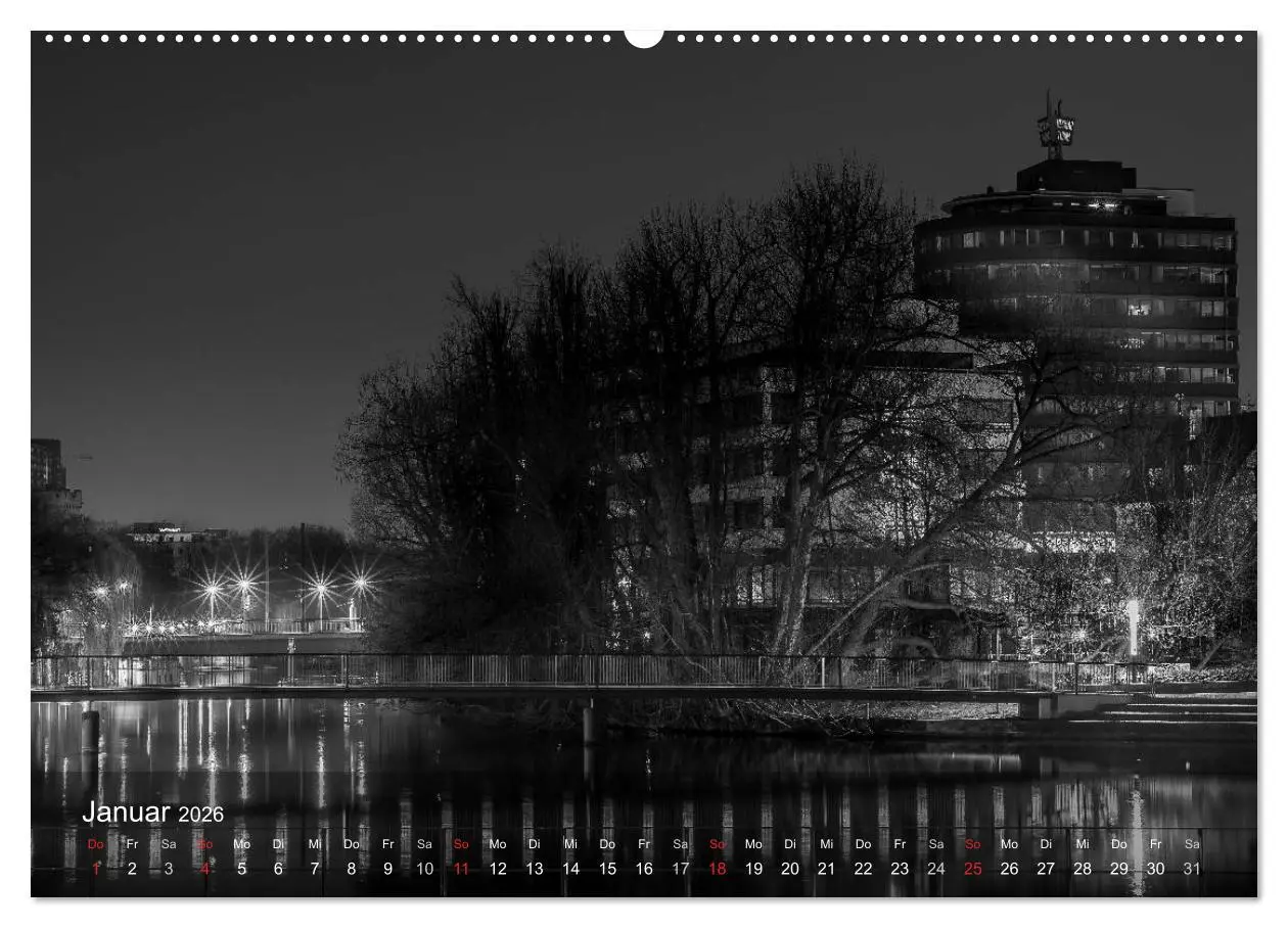 Bild: 9783516124811 | Heilbronn bei Nacht (Wandkalender 2026 DIN A2 quer), CALVENDO...
