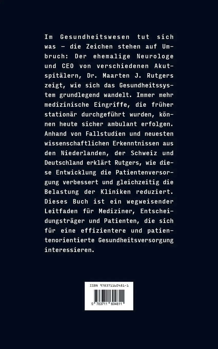 Rückseite: 9783711604811 | Ambulantisierung | Maarten Rutgers | Taschenbuch | Deutsch | 2025
