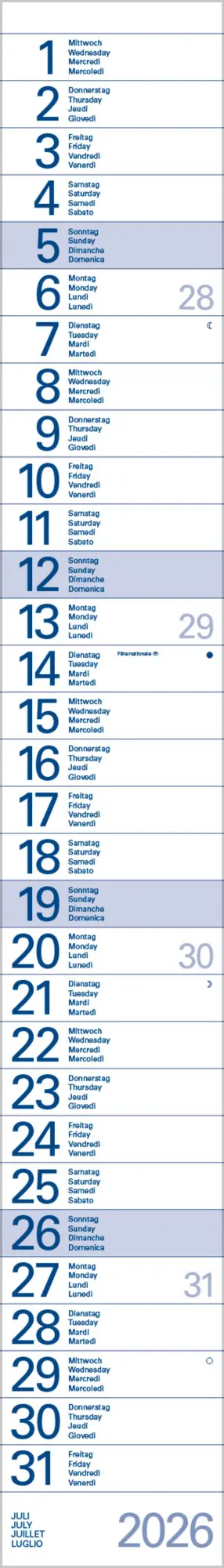 Bild: 9783731884811 | Streifentimer 2026 | Verlag Korsch | Kalender | Spiralbindung | 12 S.