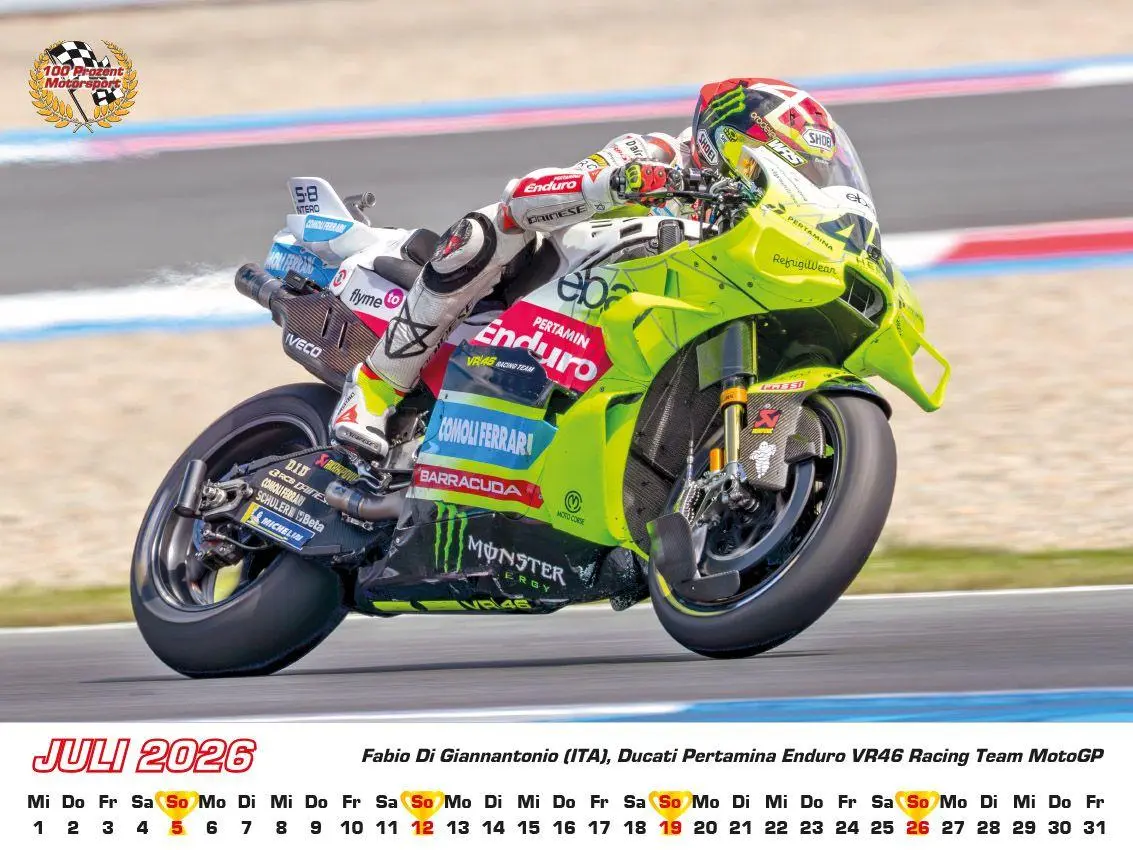 Bild: 9783948794811 | Motorrad Grand Prix Kalender 2026 | Frank Pommer | Kalender | Deutsch