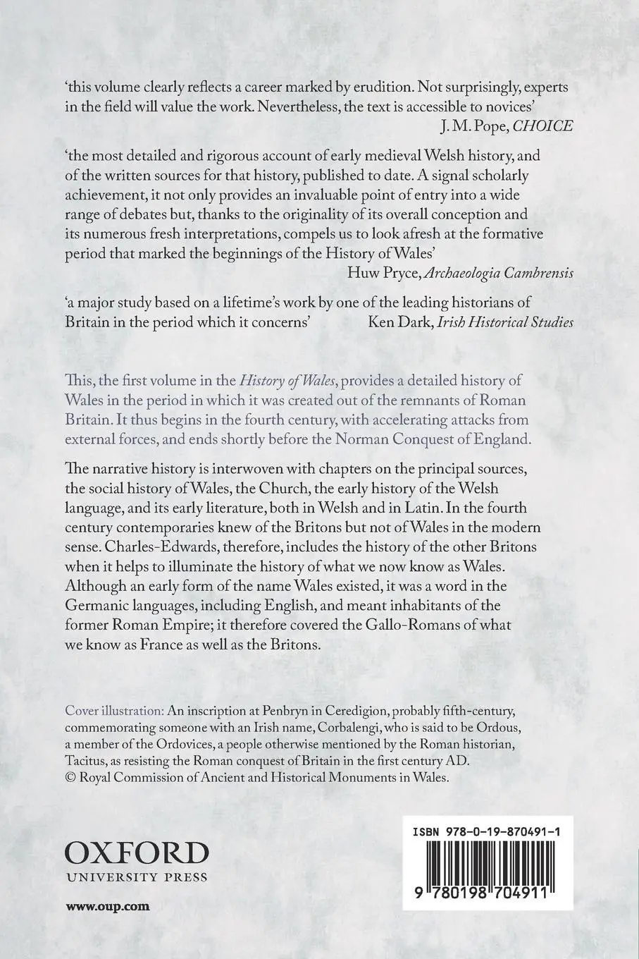 Rückseite: 9780198704911 | Wales and the Britons, 350-1064 | T. M. Charles-Edwards | Taschenbuch