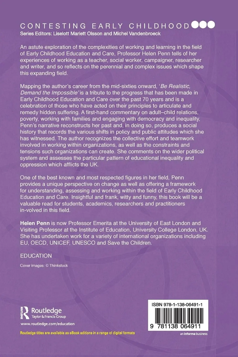 Rückseite: 9781138064911 | 'Be Realistic, Demand the Impossible' | Helen Penn | Taschenbuch