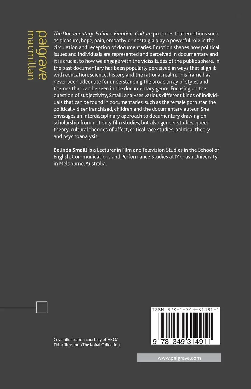 Rückseite: 9781349314911 | The Documentary | Politics, Emotion, Culture | B. Smaill | Taschenbuch