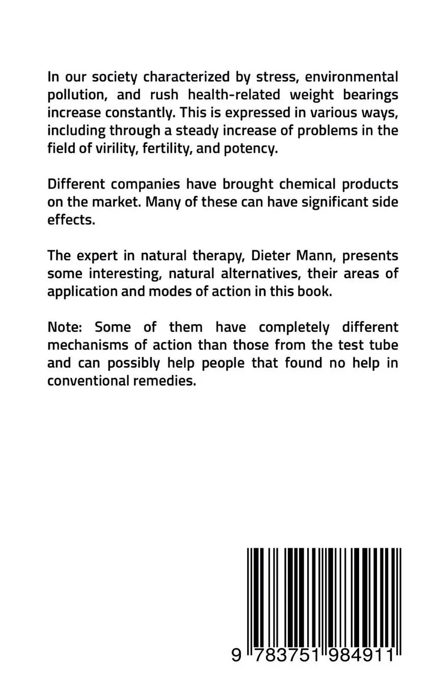 Rückseite: 9783751984911 | Natural potency - what to do if your 'best part' is on strike? | Mann