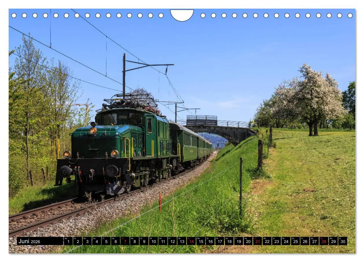 Bild: 9783457845011 | Eisenbahn-Nostalgie - Oldtimer auf Schweizer Schienen (Wandkalender...
