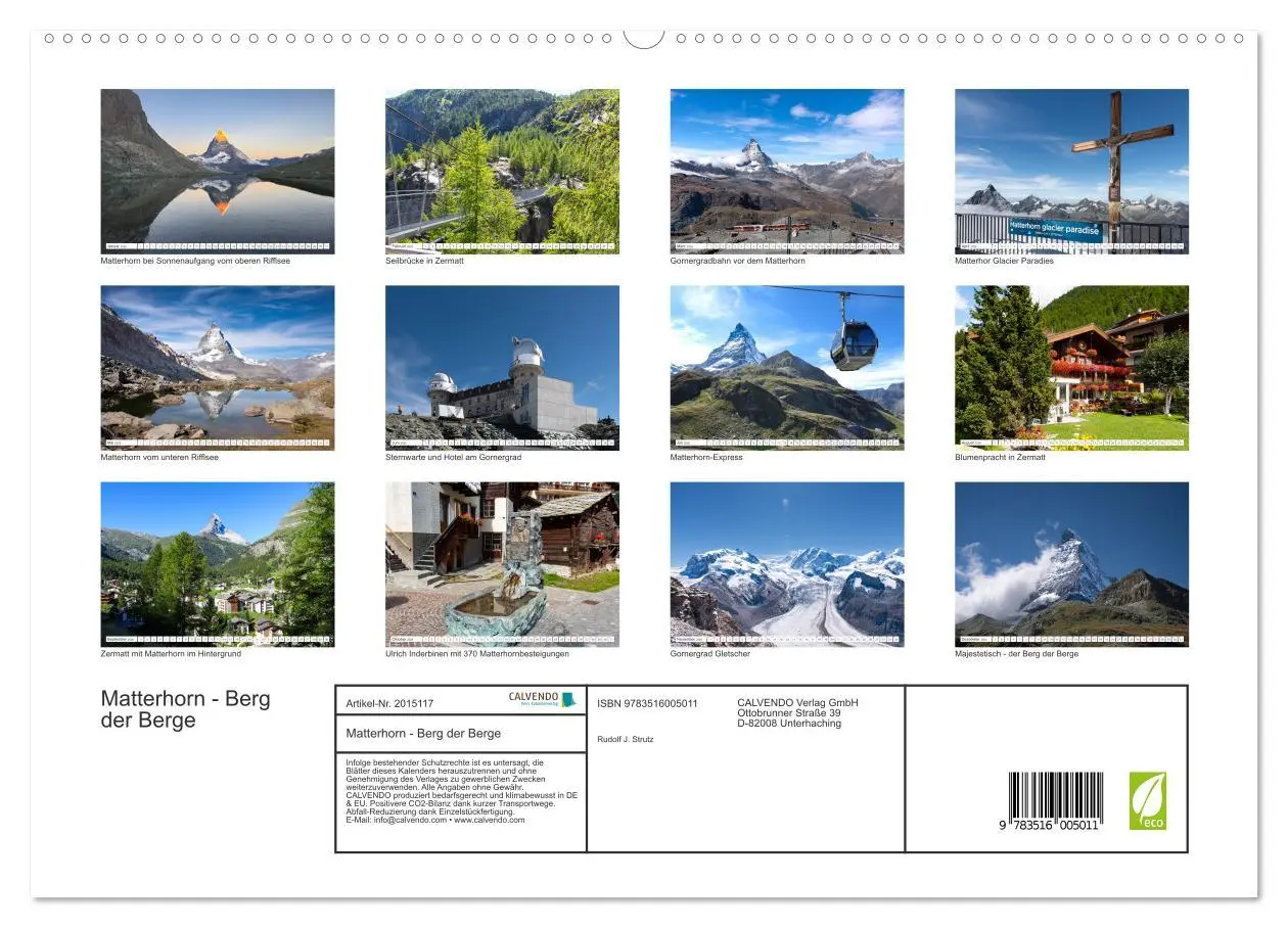 Bild: 9783516005011 | Matterhorn - Berg der Berge (hochwertiger Premium Wandkalender 2026...