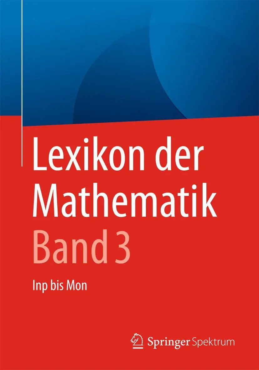 Cover: 9783662535011 | Lexikon der Mathematik: Band 3 | Inp bis Mon | Guido Walz | Buch | vii