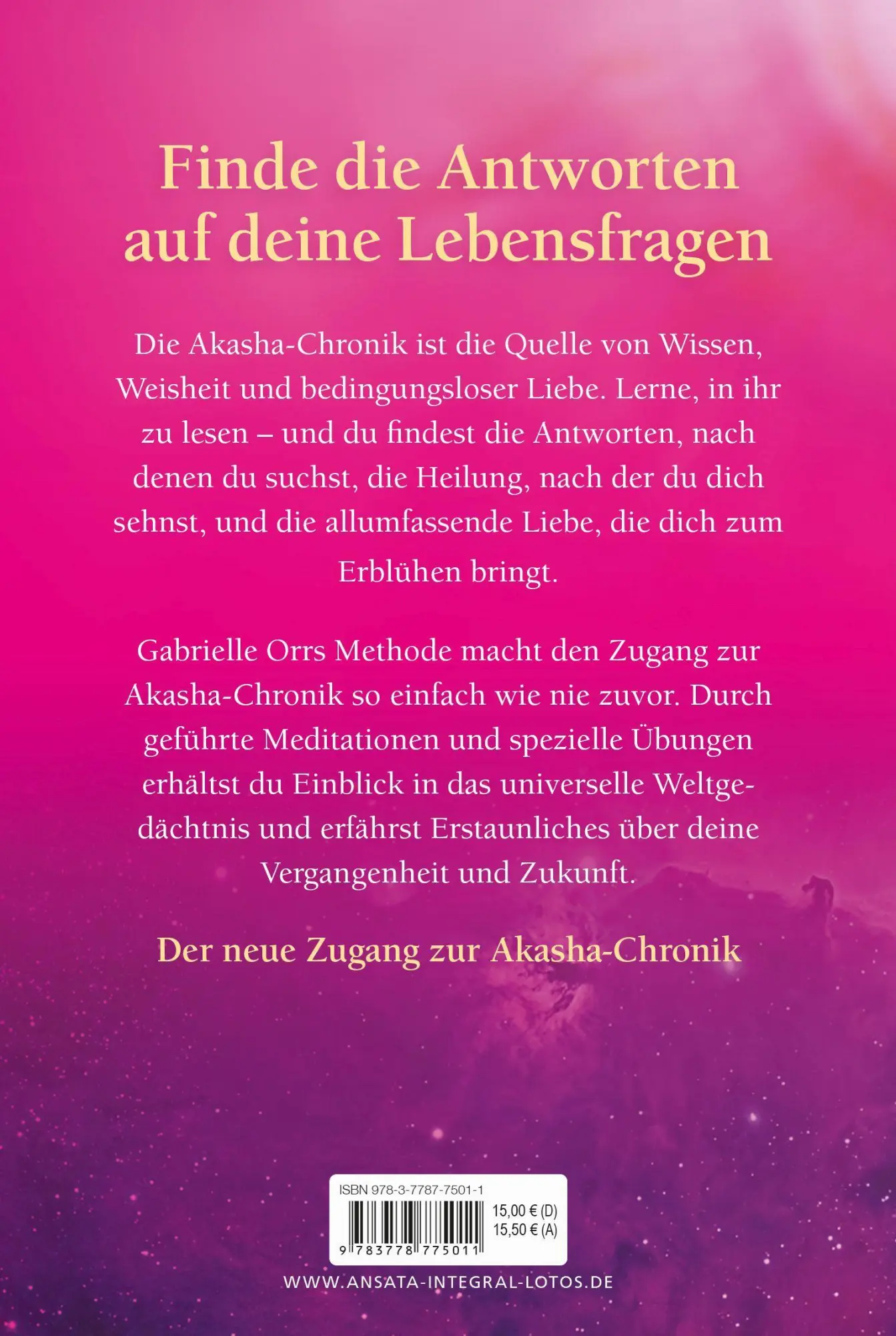 Bild: 9783778775011 | Akasha-Chronik. One True Love | Gabrielle Orr | Buch | 170 S. | 2015