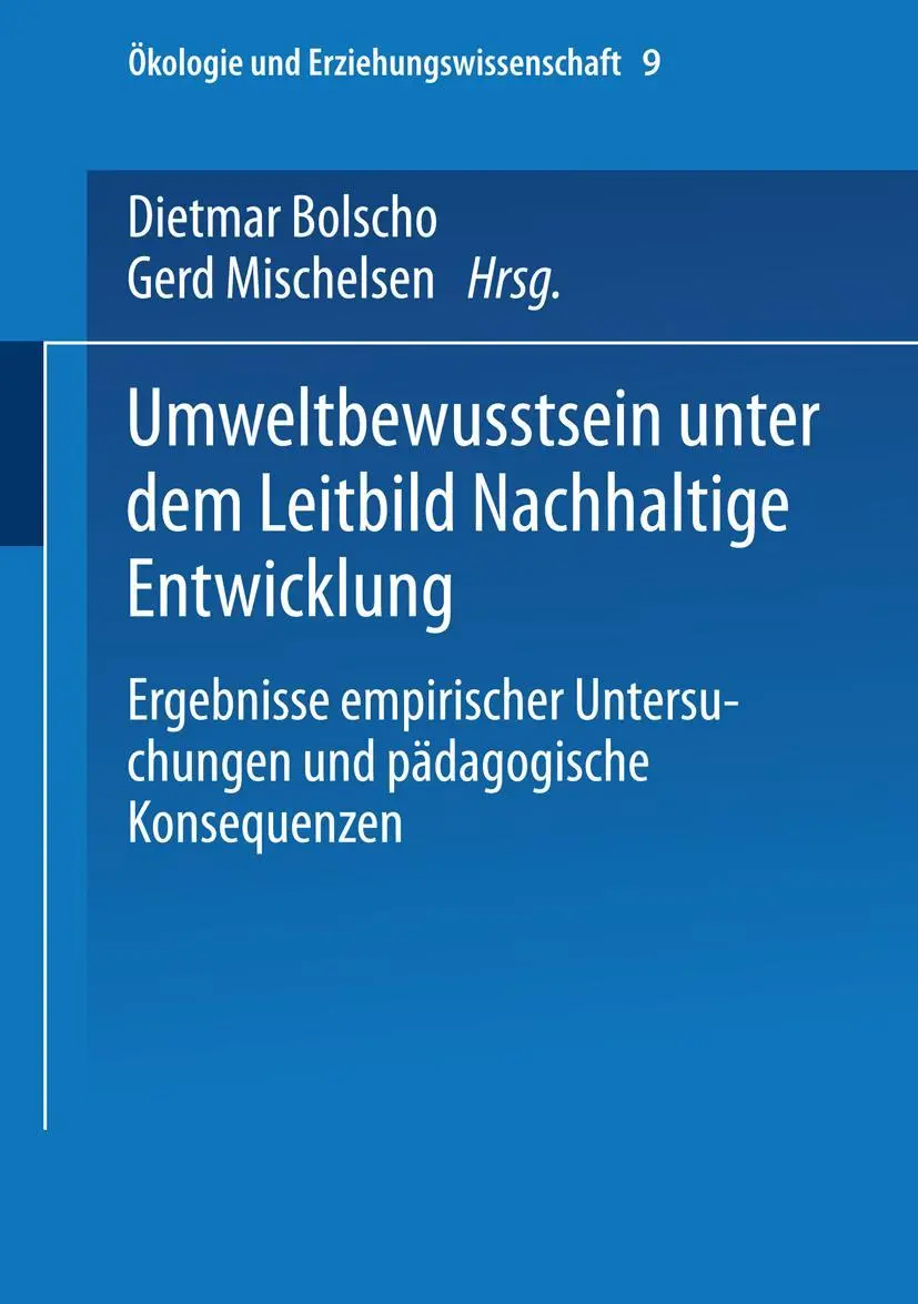 Cover: 9783810035011 | Umweltbewusstsein unter dem Leitbild Nachhaltige Entwicklung | Buch