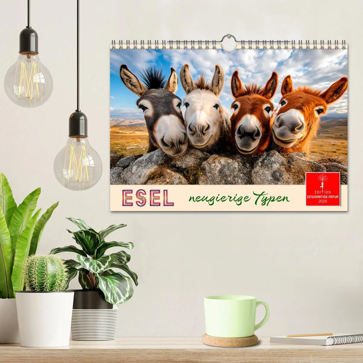 Bild: 9783457215111 | Esel - neugierige Typen (Wandkalender 2025 DIN A4 quer), CALVENDO...