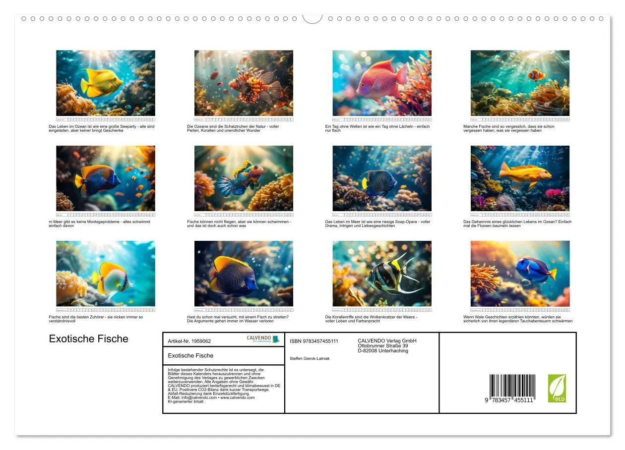 Bild: 9783457455111 | Exotische Fische (hochwertiger Premium Wandkalender 2026 DIN A2...