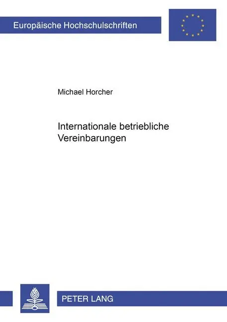 Cover: 9783631525111 | Internationale betriebliche Vereinbarungen | Dissertationsschrift