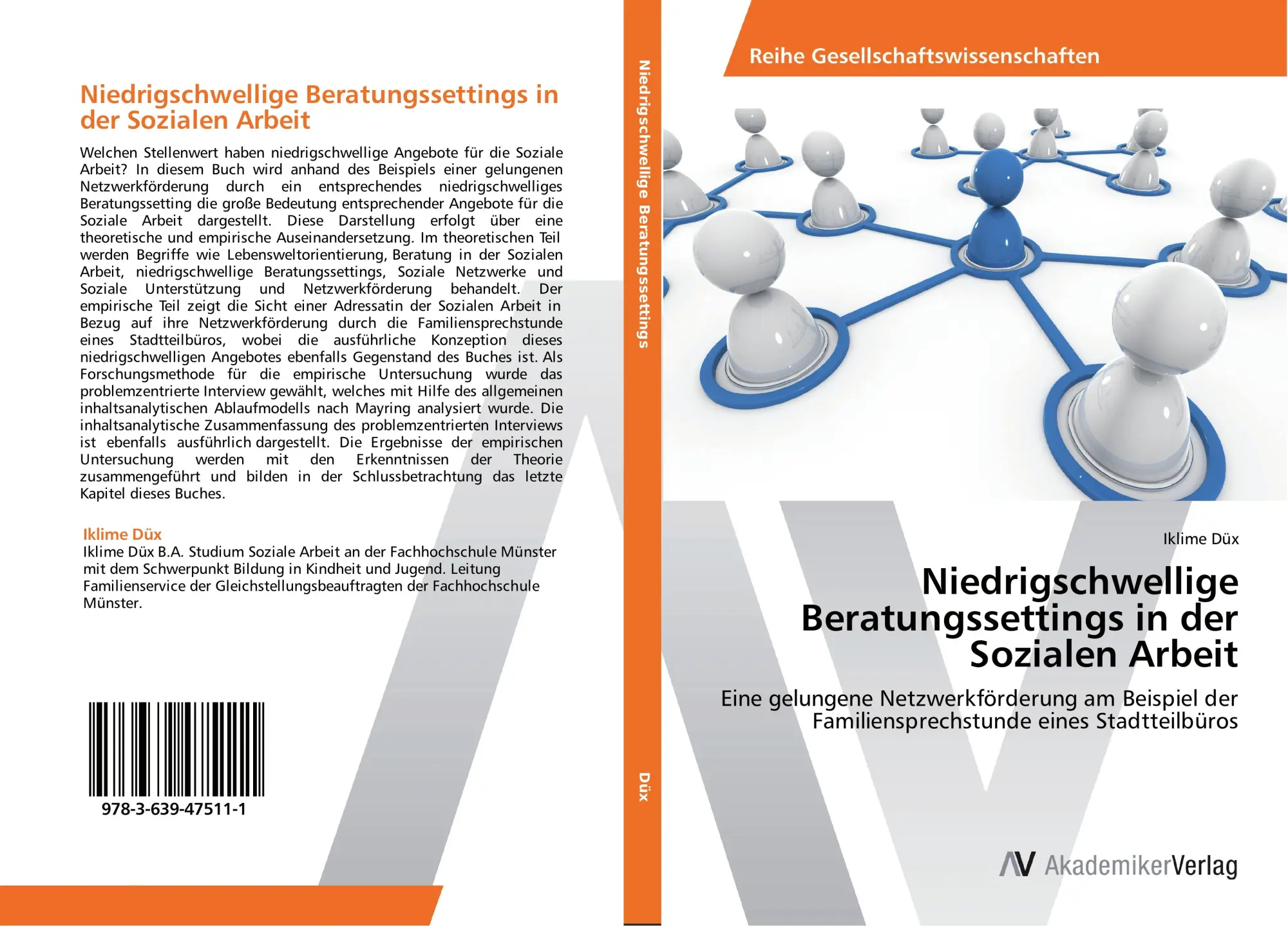 Cover: 9783639475111 | Niedrigschwellige Beratungssettings in der Sozialen Arbeit | Düx