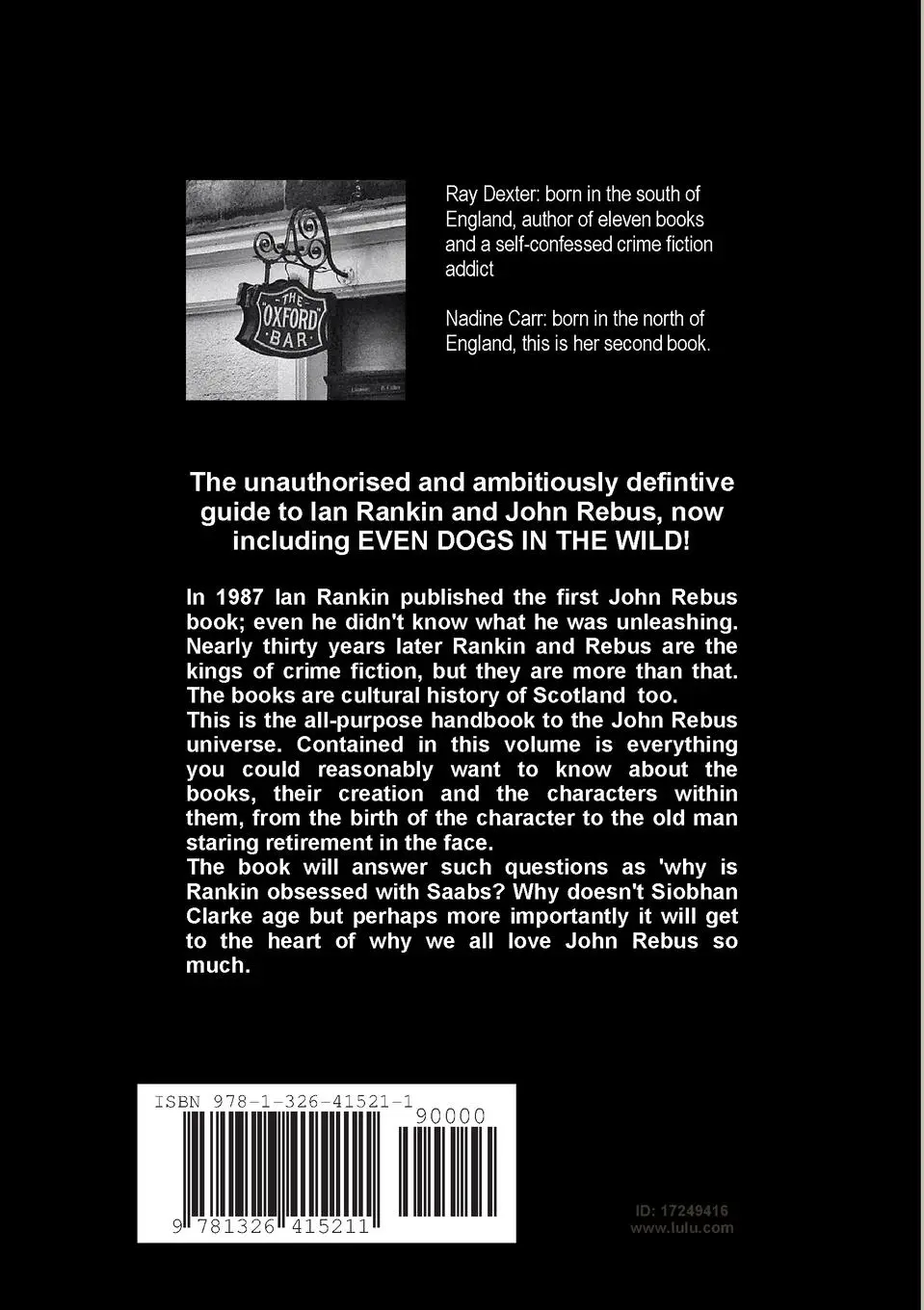 Rückseite: 9781326415211 | Dirty Work | Ian Rankin and John Rebus Book-By-Book | Dexter (u. a.)