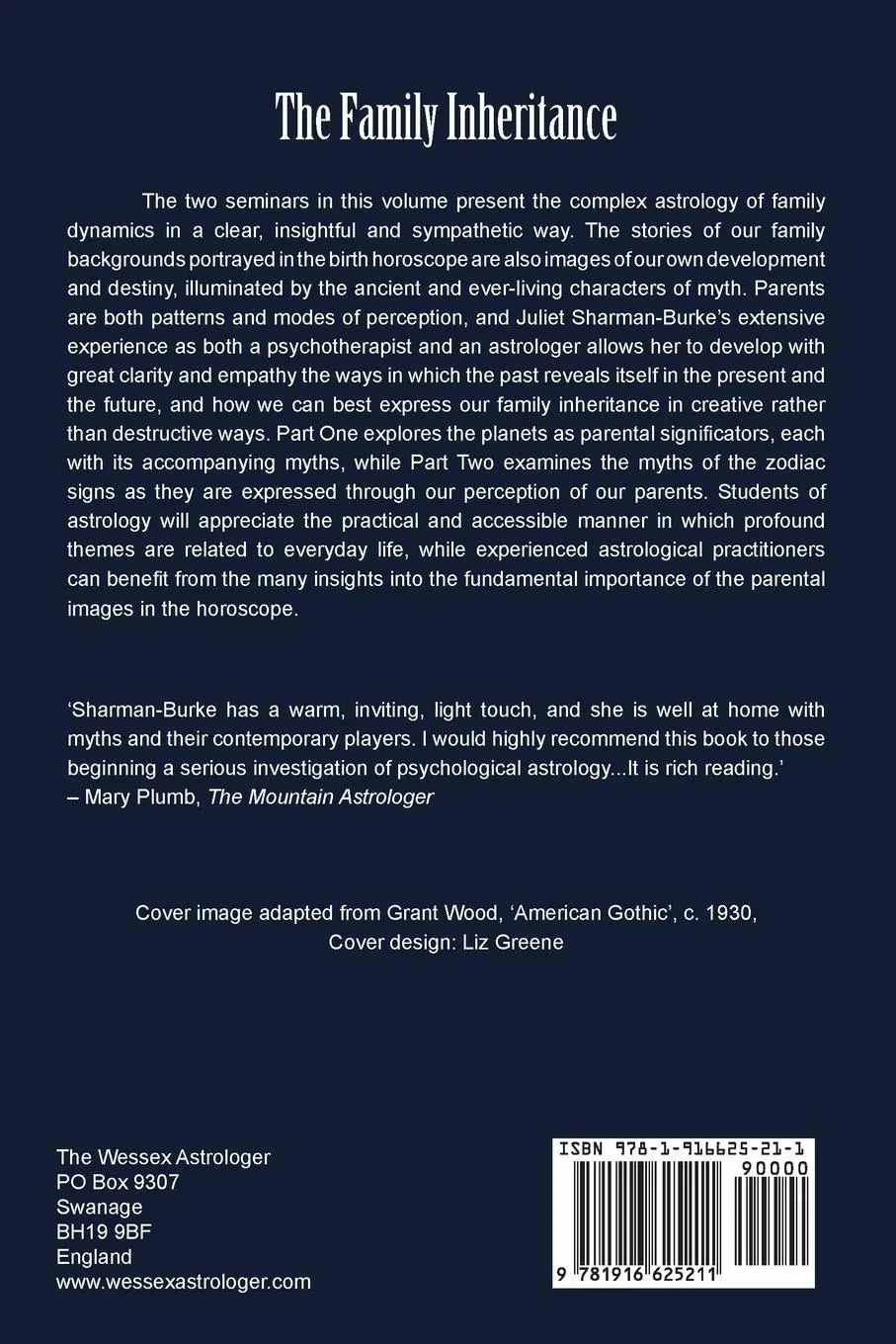 Rückseite: 9781916625211 | The Family Inheritance | Parental Patterns in the Horoscope | Buch