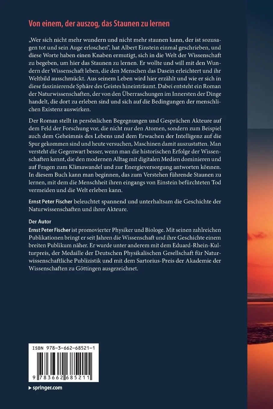 Rückseite: 9783662685211 | Von einem, der auszog, das Staunen zu lernen | Ernst Peter Fischer